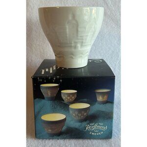 Rorstrand Sweden Tea Light Holder Embossed Blanc de Chine Souvenir Cozy Light